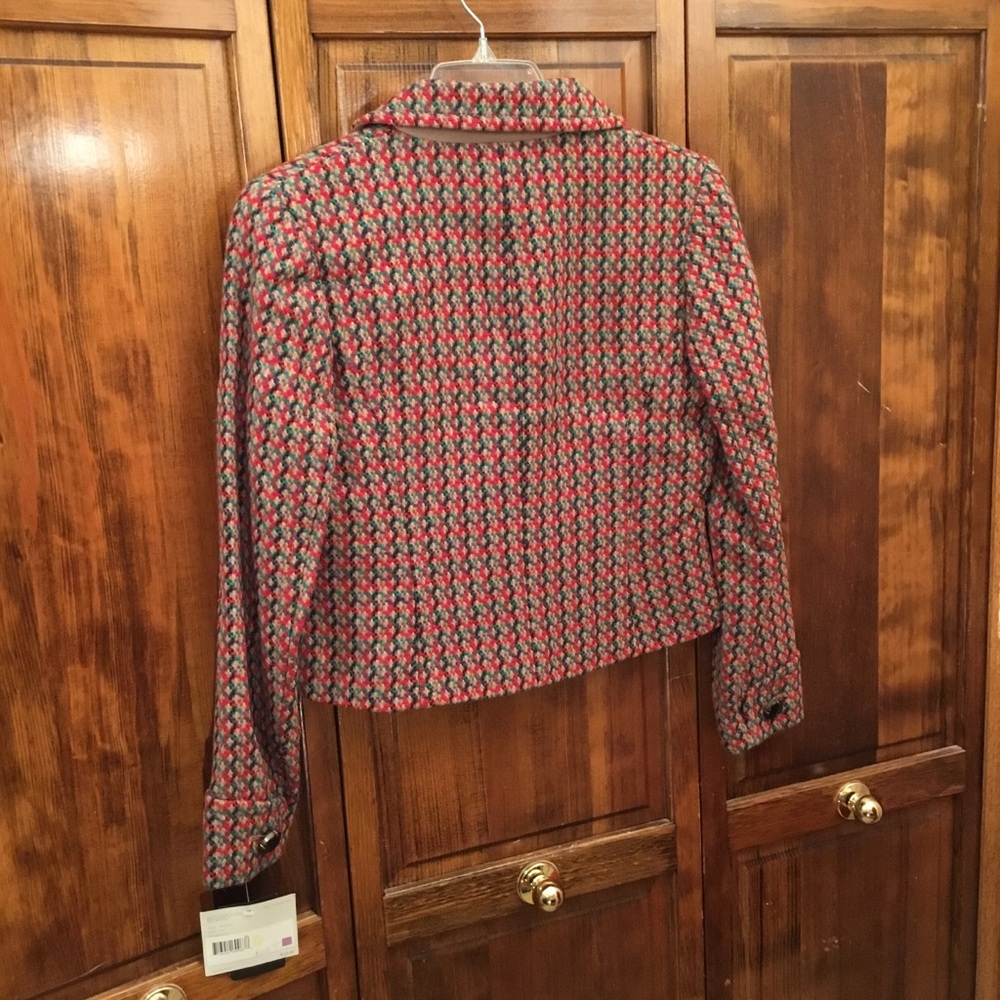 FINALPRICE-Liz Claiborne short blazer, size 4P, NWT, wool blend, - Picture 2 of 3